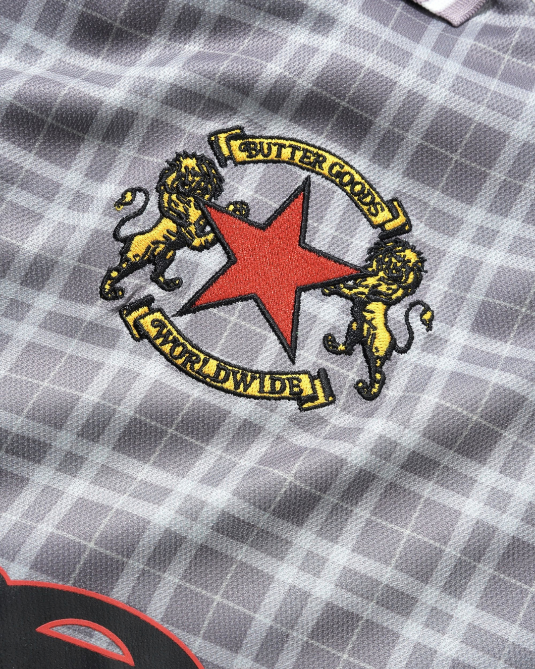 BUTTER GOODS | UMBRO Plaid Jersey - Berry/Stone