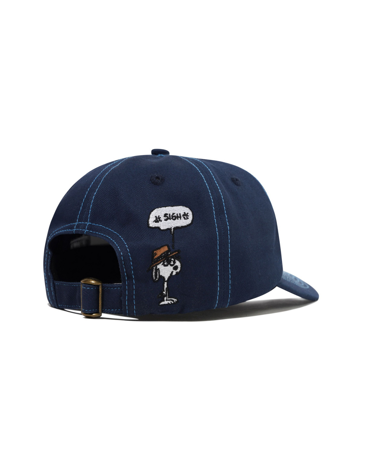 BUTTER GOODS | PEANUTS Spike 5 Panel Cap - Navy / Light Blue
