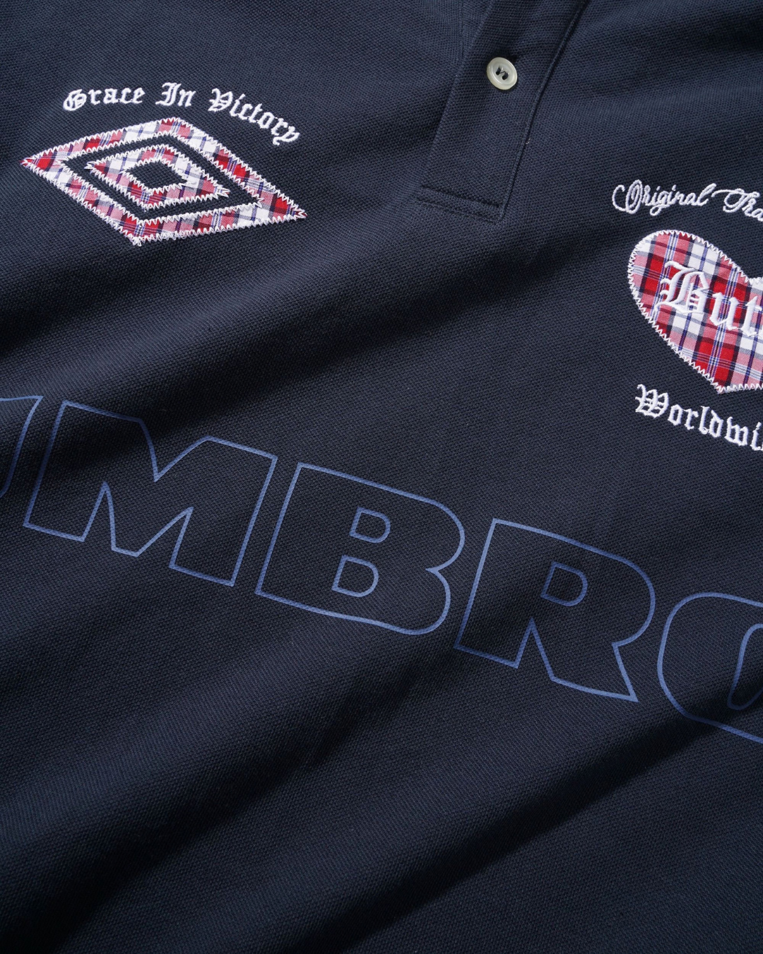 BUTTER GOODS | UMBRO Victory Polo - Navy/Slate