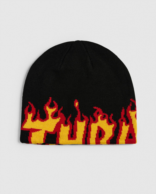 THRASHER Flame Skully Beanie