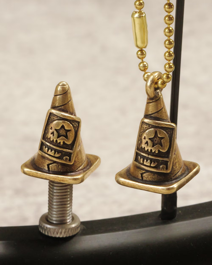MxMxM Vertical Cone Goods (Keychain / Valve Cap) - Brass