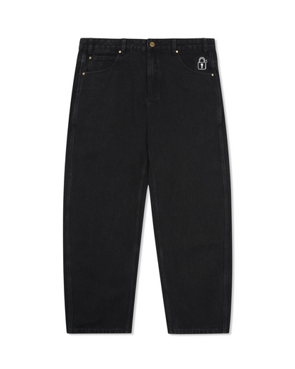 BUTTER GOODS Lock Baggy Denim Jeans - Flat Black