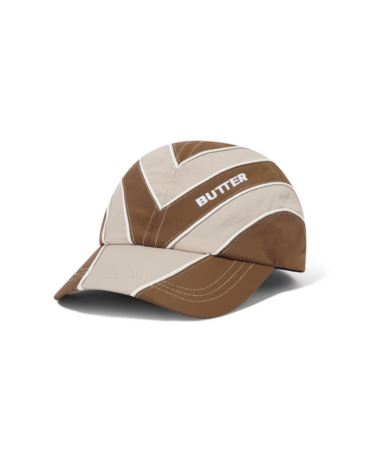 BUTTER GOODS | UMBRO Diamond 6 Panel Cap - Chocolate/Tan