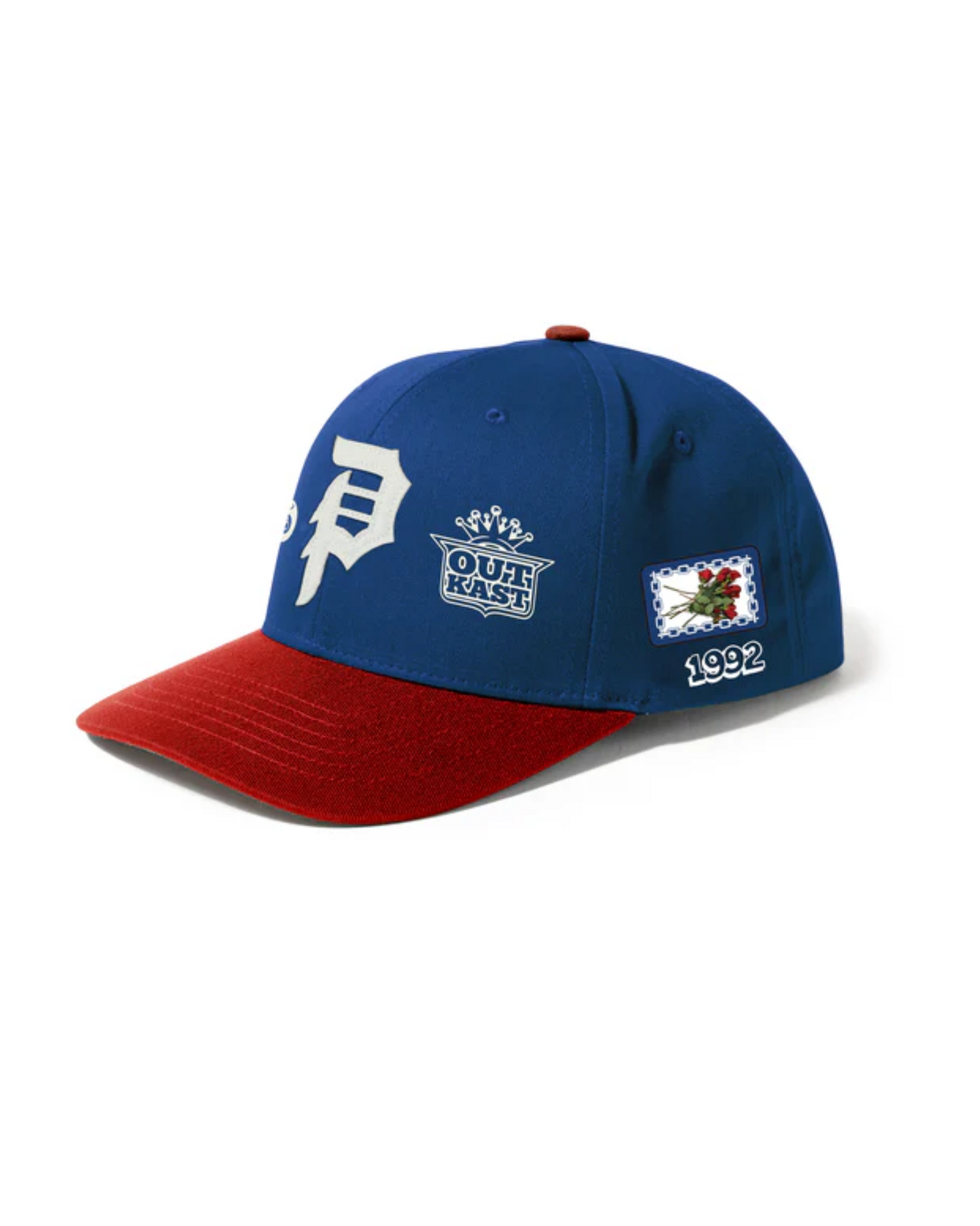 PRIMITIVE x OUTKAST Jackson Snapback Hat - Blue/Red