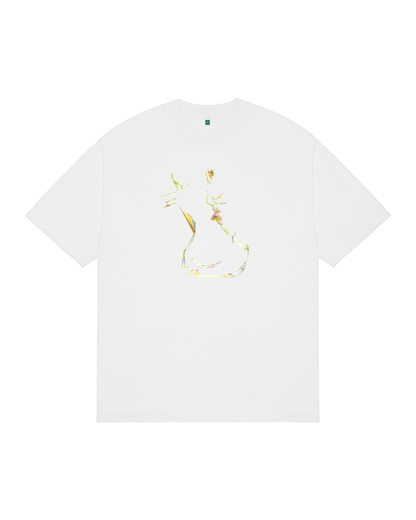 b.Eautiful x Heijiro Yagi Cat Tee - White