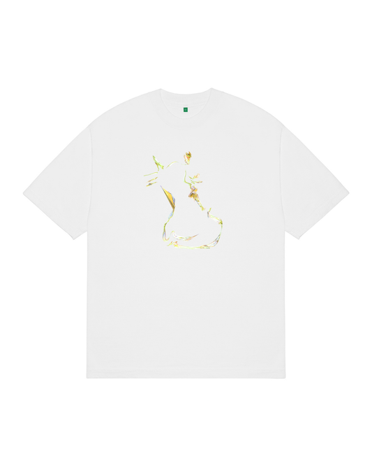 b.Eautiful x Heijiro Yagi Cat Tee - White