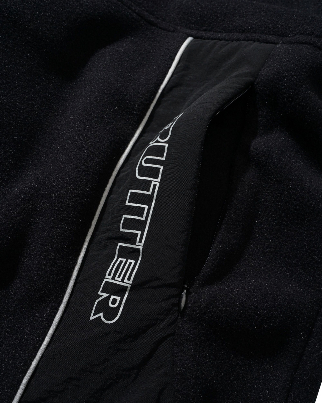 BUTTER GOODS | UMBRO Polartec Zip-Thru Jacket - Black