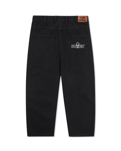 BUTTER GOODS Lock Baggy Denim Jeans - Flat Black