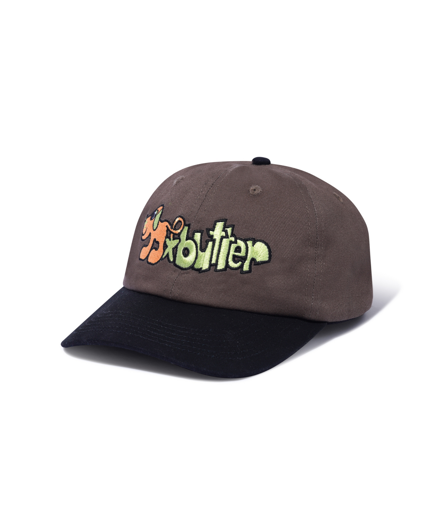 BUTTER GOODS Pooch 6 Panel Cap - Brown / Black