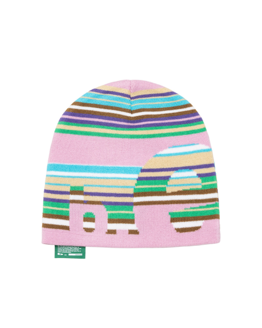 b.Eautiful b.e Stripe Beanie - Pink/Multi