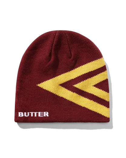 BUTTER GOODS | UMBRO Diamond Skully Beanie - Burgundy