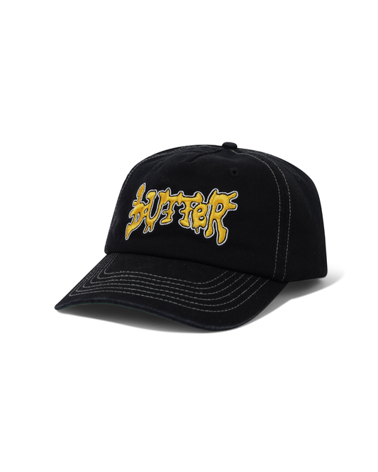 BUTTER GOODS Blotch 5 Panel Cap - Black