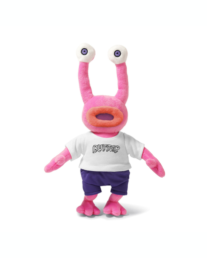 BUTTER GOODS | DANIEL JOHNSTON Pink Jeremiah Plushie