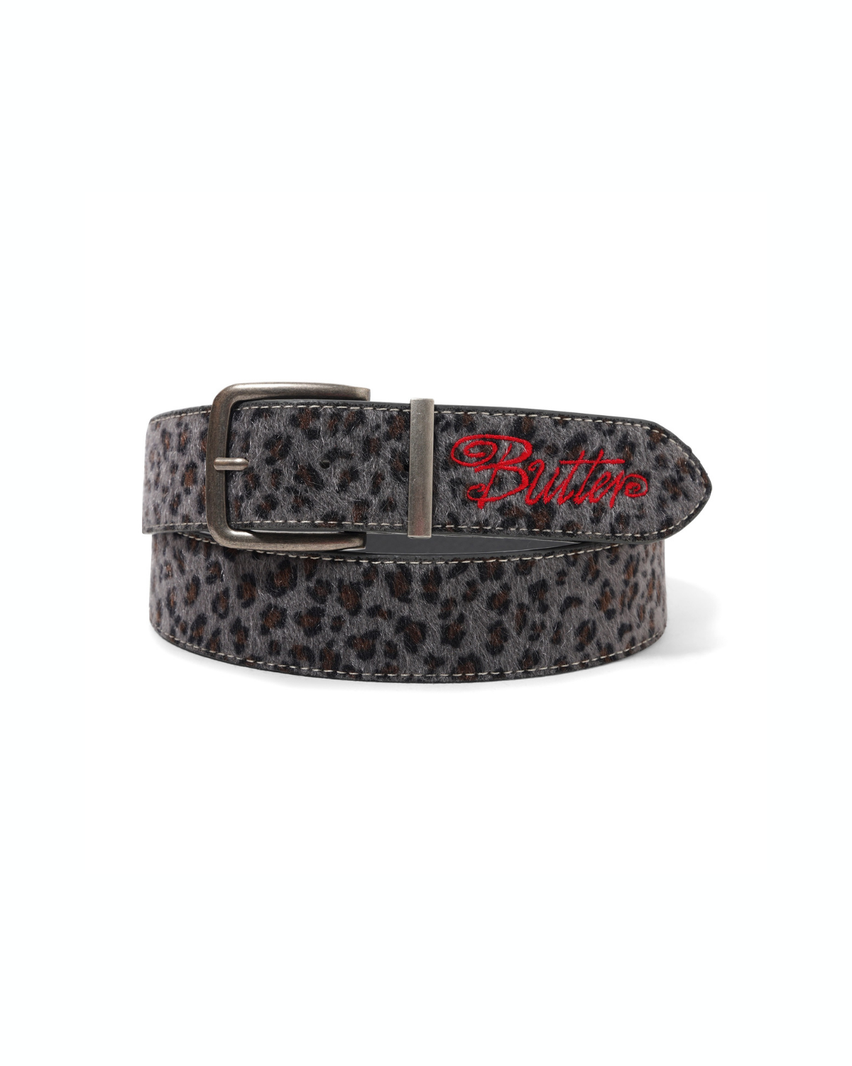 BUTTER GOODS Animal Hide Belt - Grey Leopard