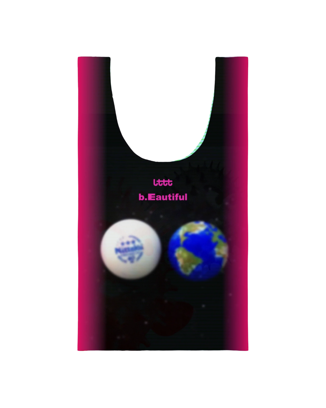 b.Eautiful x LTTT Globe Reusable Bag - XL (Black/Green)