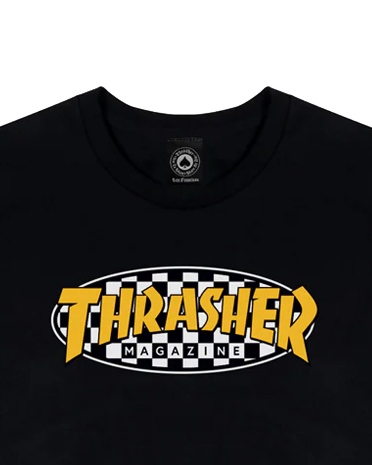 THRASHER Checkered Oval Tee - Black