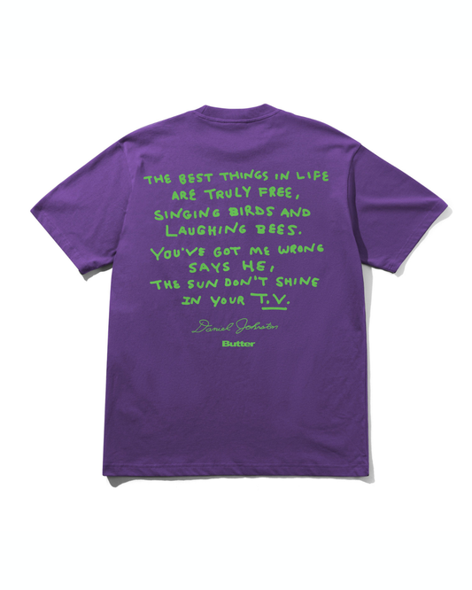 BUTTER GOODS | DANIEL JOHNSTON Don't Be Scared Tee - Grape
