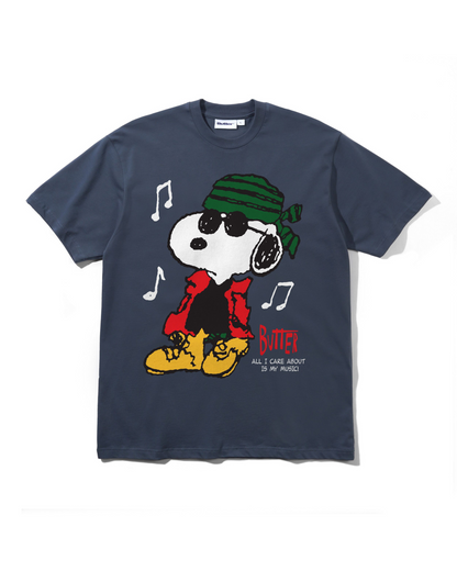 BUTTER GOODS | PEANUTS Music Tee - Slate