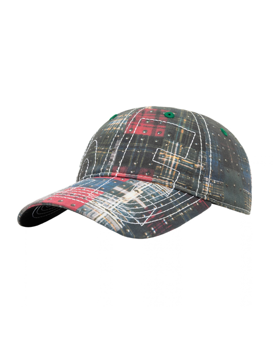 b.Eautiful Vapor Low Profile Hat - Studded Plaid/White