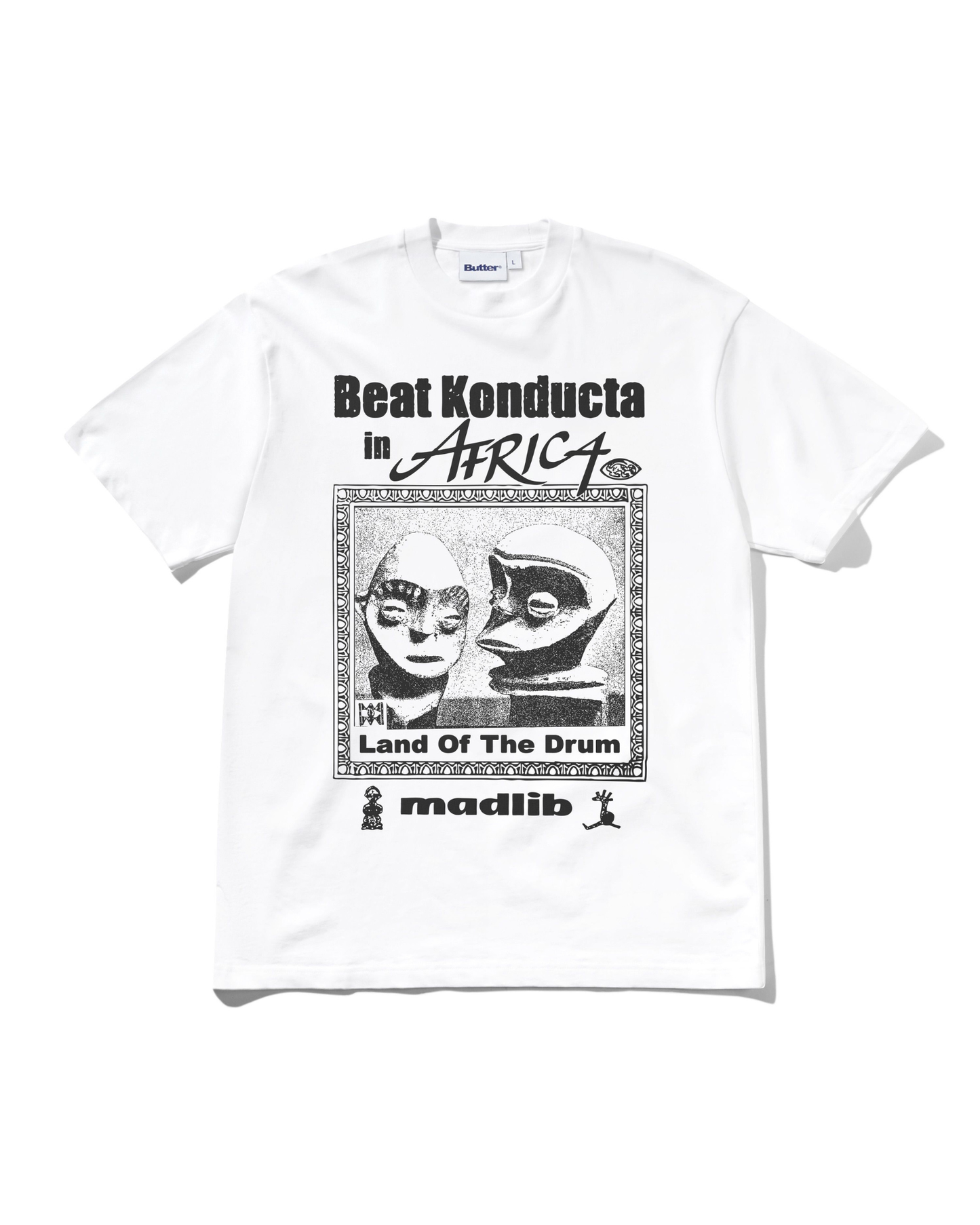 BUTTER GOODS x MADLIB Africa Tee - White