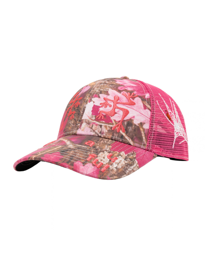 b.Eautiful Biyu Trucker Hat - Pink Real Camo/Hot Pink