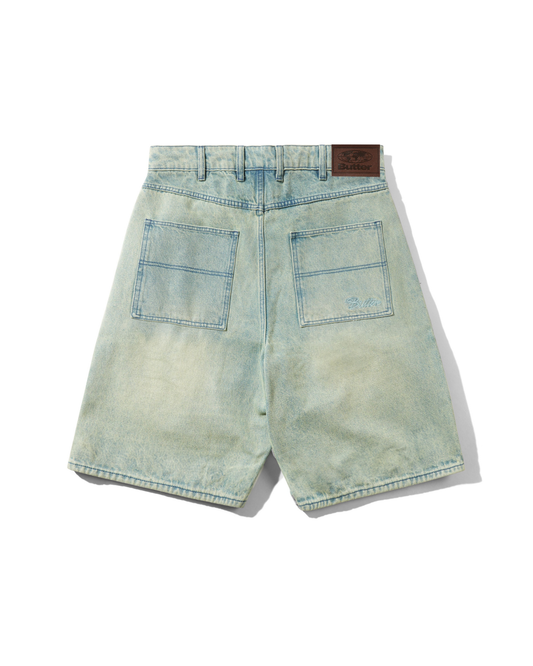 BUTTER GOODS Trim Denim Shorts - Sunfade Blue