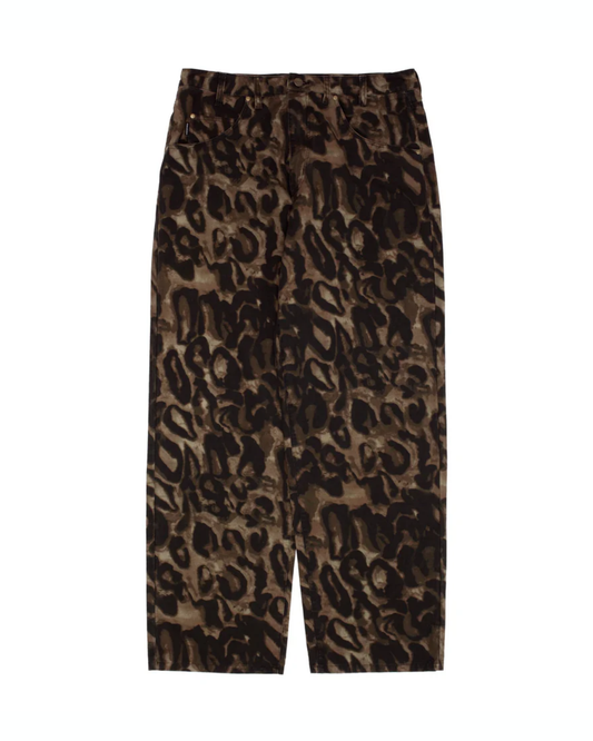 GX1000 Baggy Denim Pants - Leopard Camo