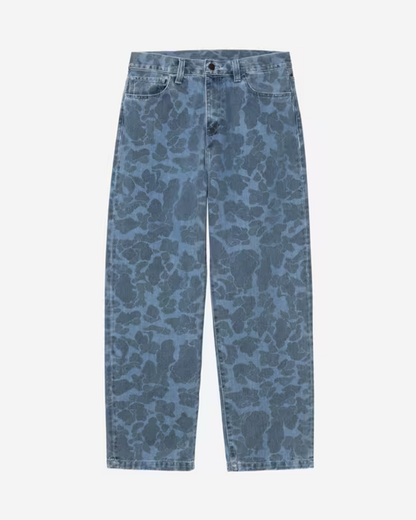 CARHARTT WIP Duck London Pants - Camo Duck, Blue, Bleached