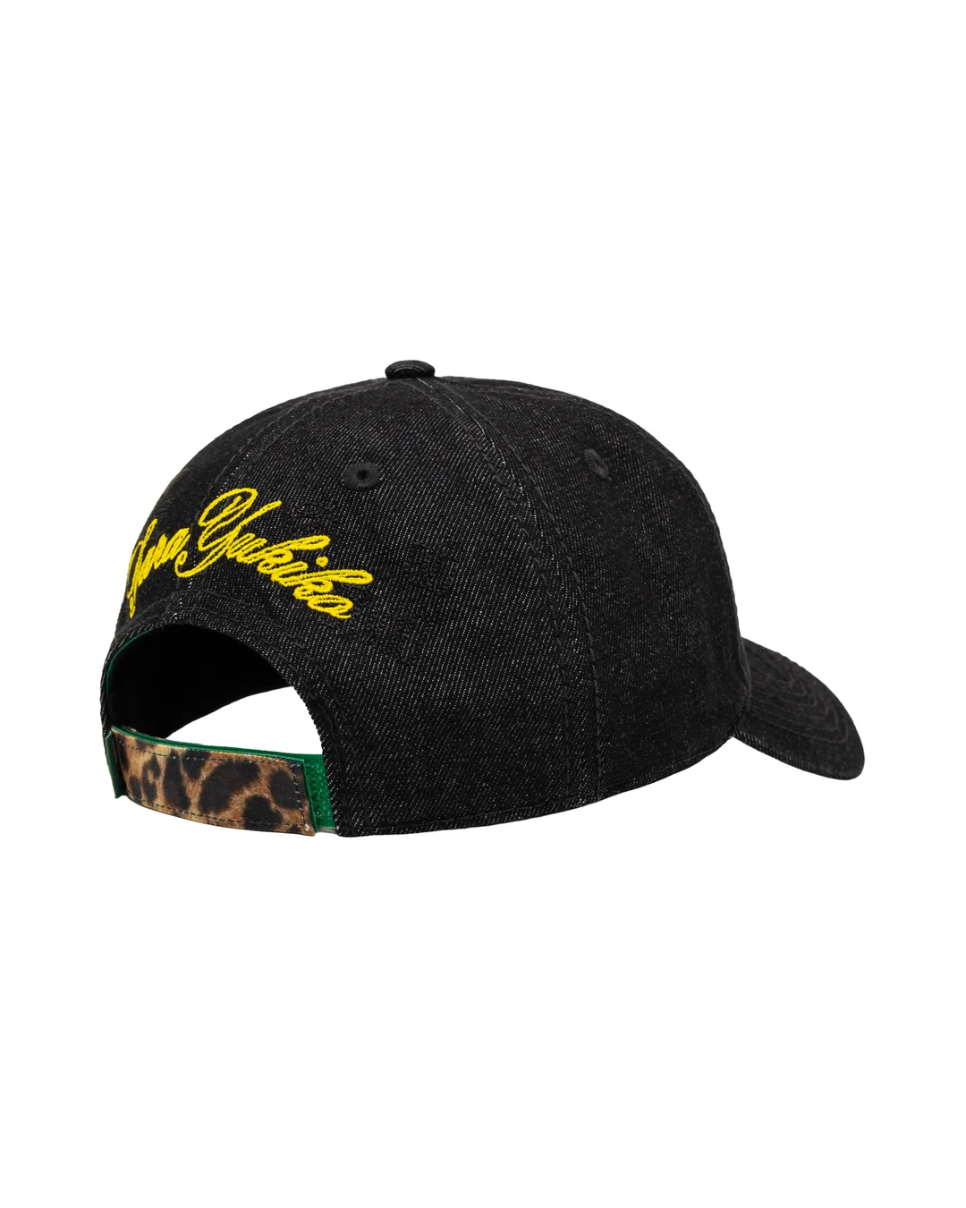 b.Eautiful x Sara Yukiko Mon Vapor Low Profile Hat - Black Denim/Leopard