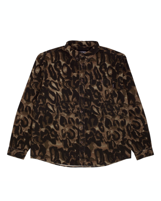 GX1000 Long Sleeve Button Down - Brown Leopard Camo
