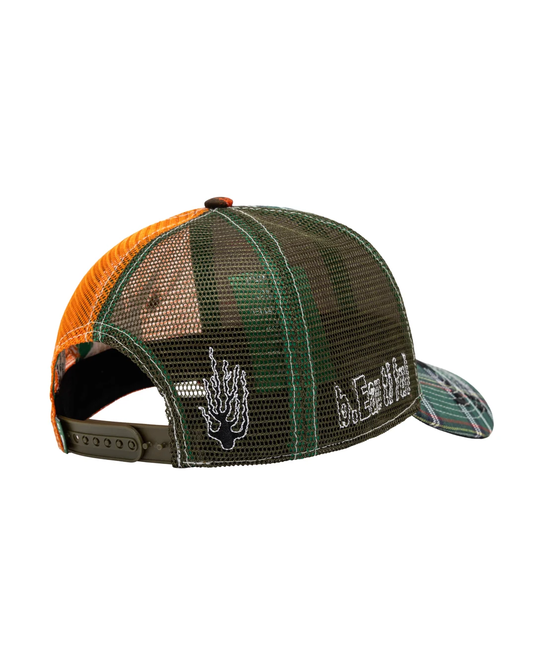 b.Eautiful Biyu Trucker Hat - Fire Camo/Green Plaid