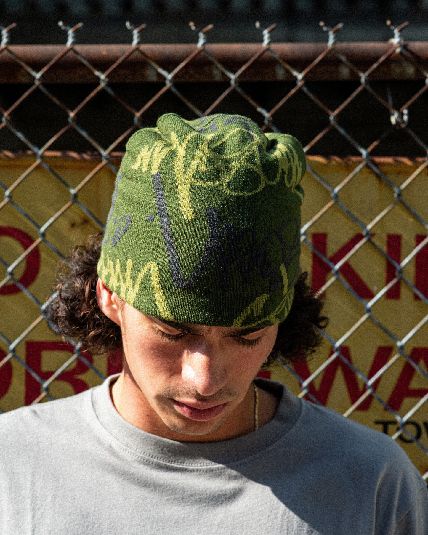 TIMESCAN Script Camo Reversible Beanie
