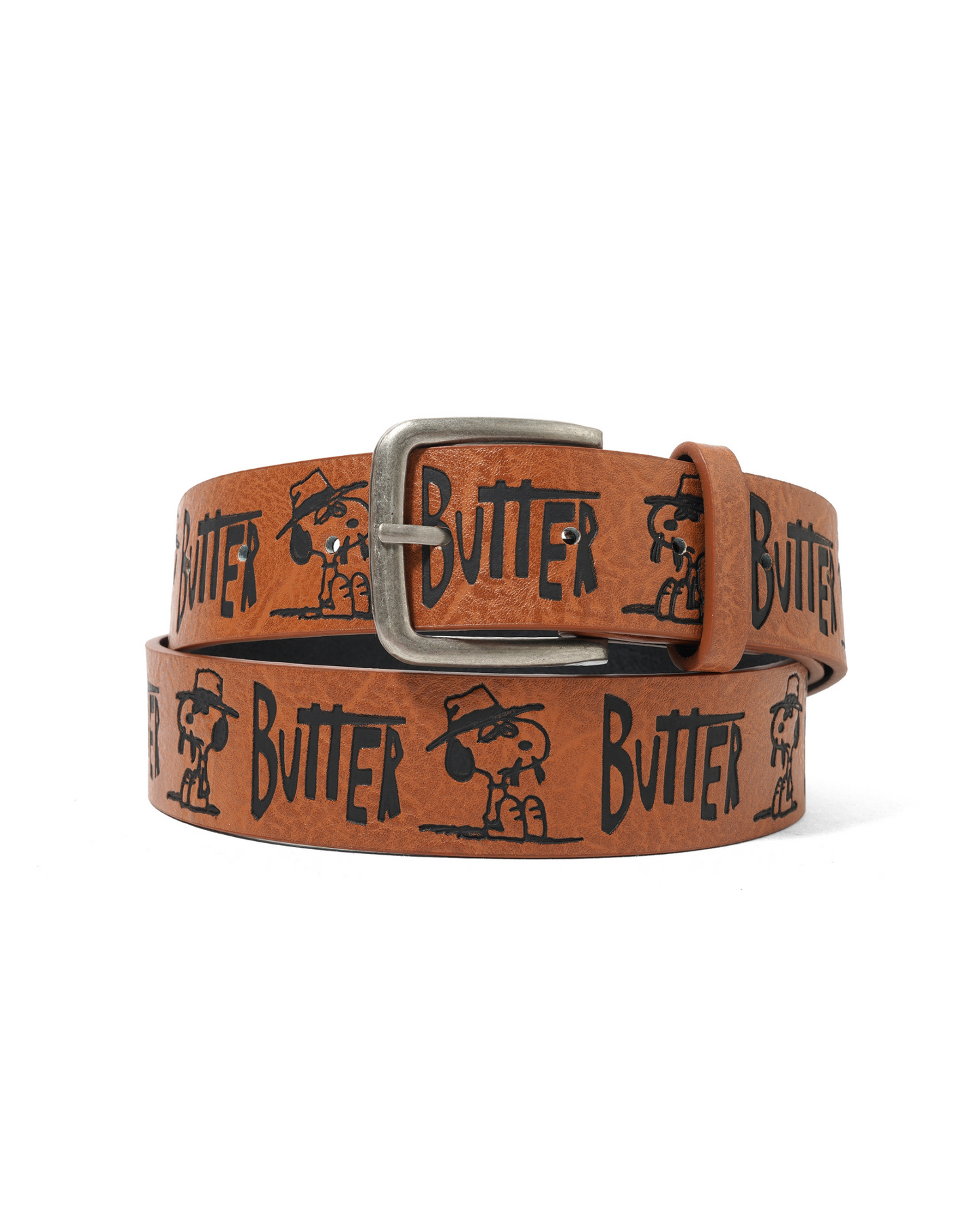 BUTTER GOODS | PEANUTS Spike Belt - Brown