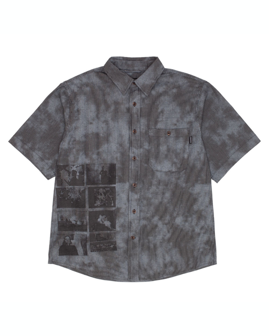 GX1000 Short Sleeve Button Down - Over Dyed w/ Bleach Spots
