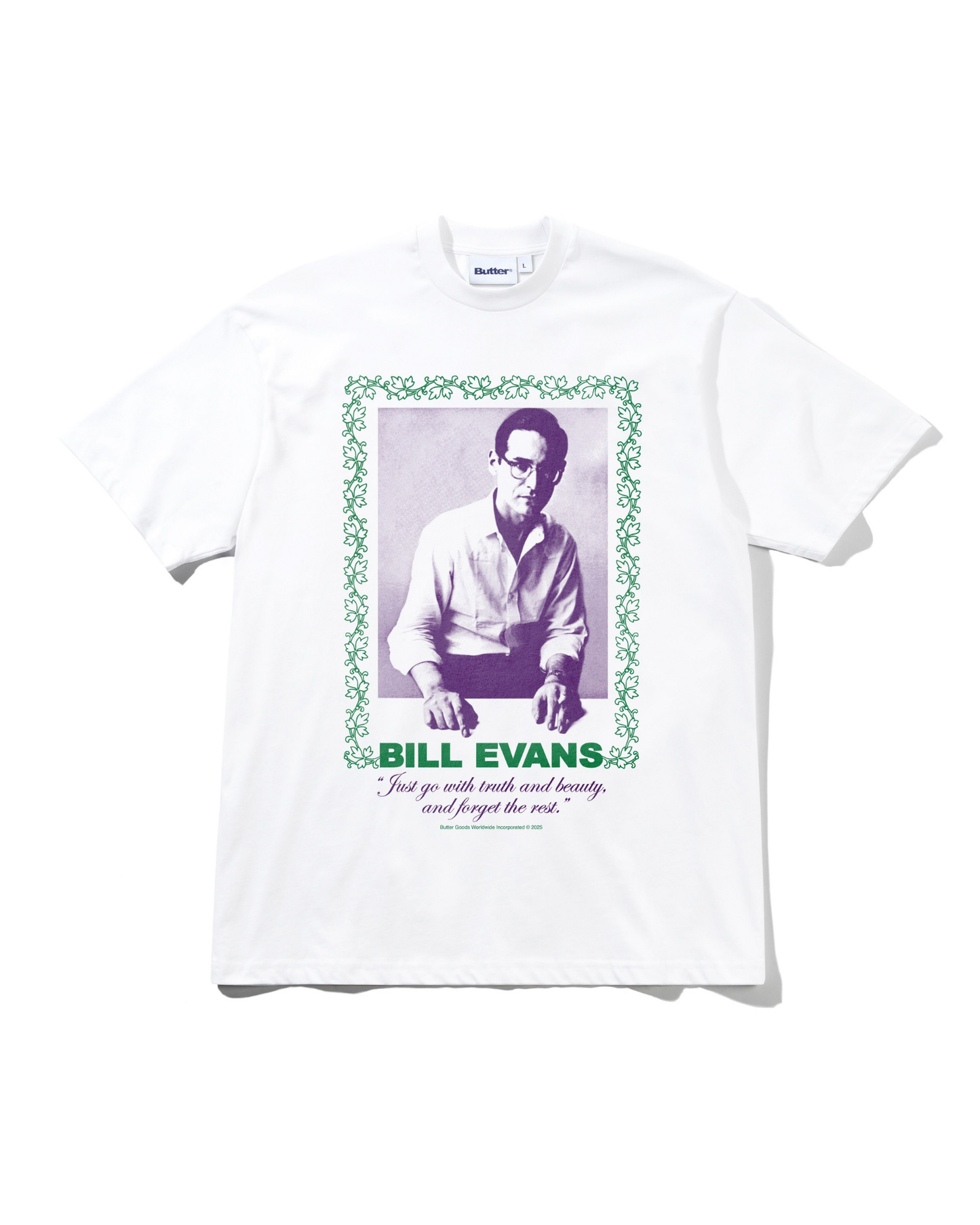 BUTTER GOODS | Bill Evans Truth&Beauty Tee - White
