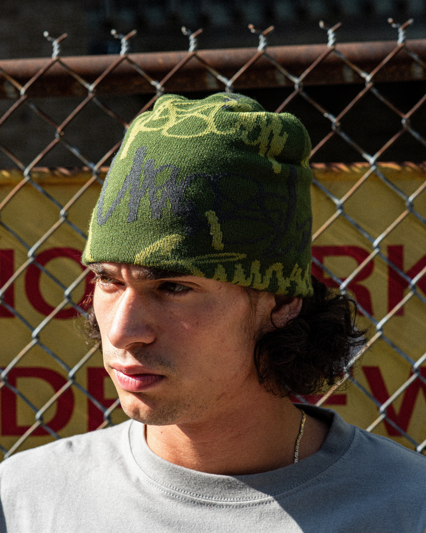 TIMESCAN Script Camo Reversible Beanie