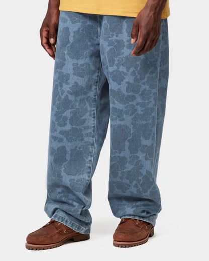 CARHARTT WIP Duck London Pants - Camo Duck, Blue, Bleached