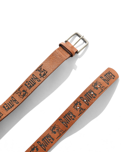 BUTTER GOODS | PEANUTS Spike Belt - Brown