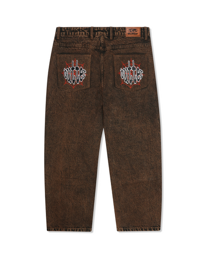 BUTTER GOODS Spider Denim Jeans - Acid Brown