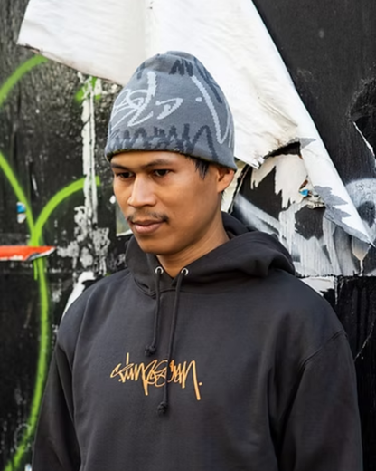 TIMESCAN Script Logo Hoodie - Black