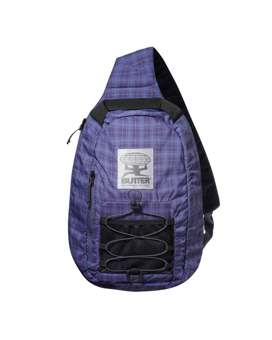 BUTTER GOODS Express Shoulder Bag - Navy Plaid