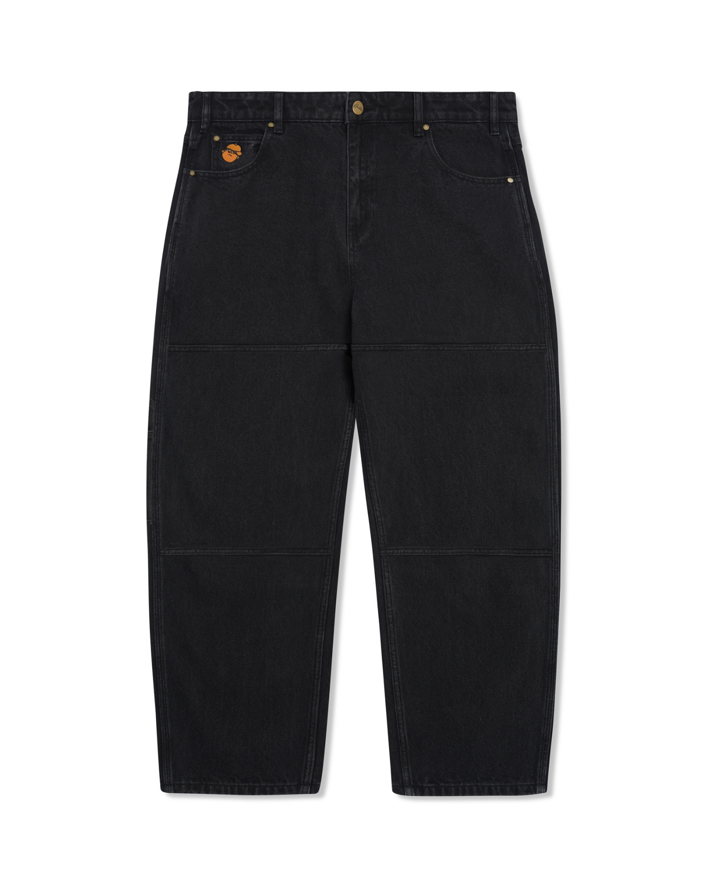 BUTTER GOODS Santosuosso Double Knee Denim Jeans - Washed Black