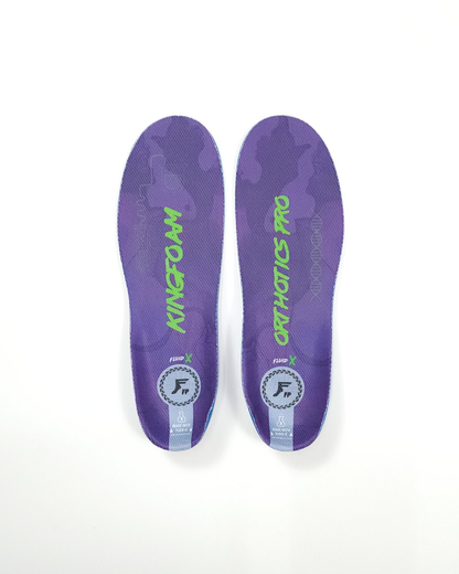 FP Kingfoam Orthotics Fluid-X Pro Insoles - Purple Camo/Green