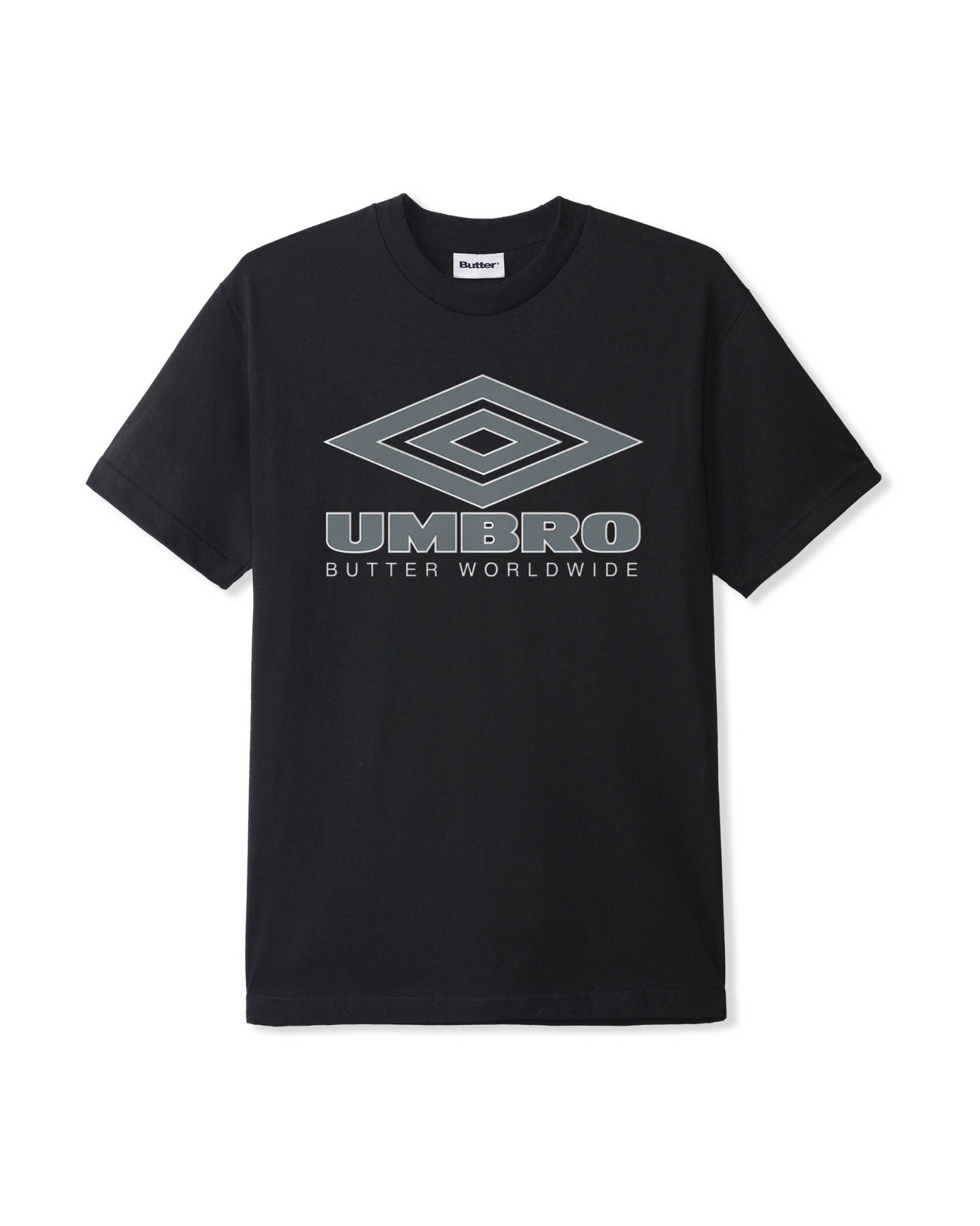 BUTTER GOODS | UMBRO Diamond Logo Tee - Black