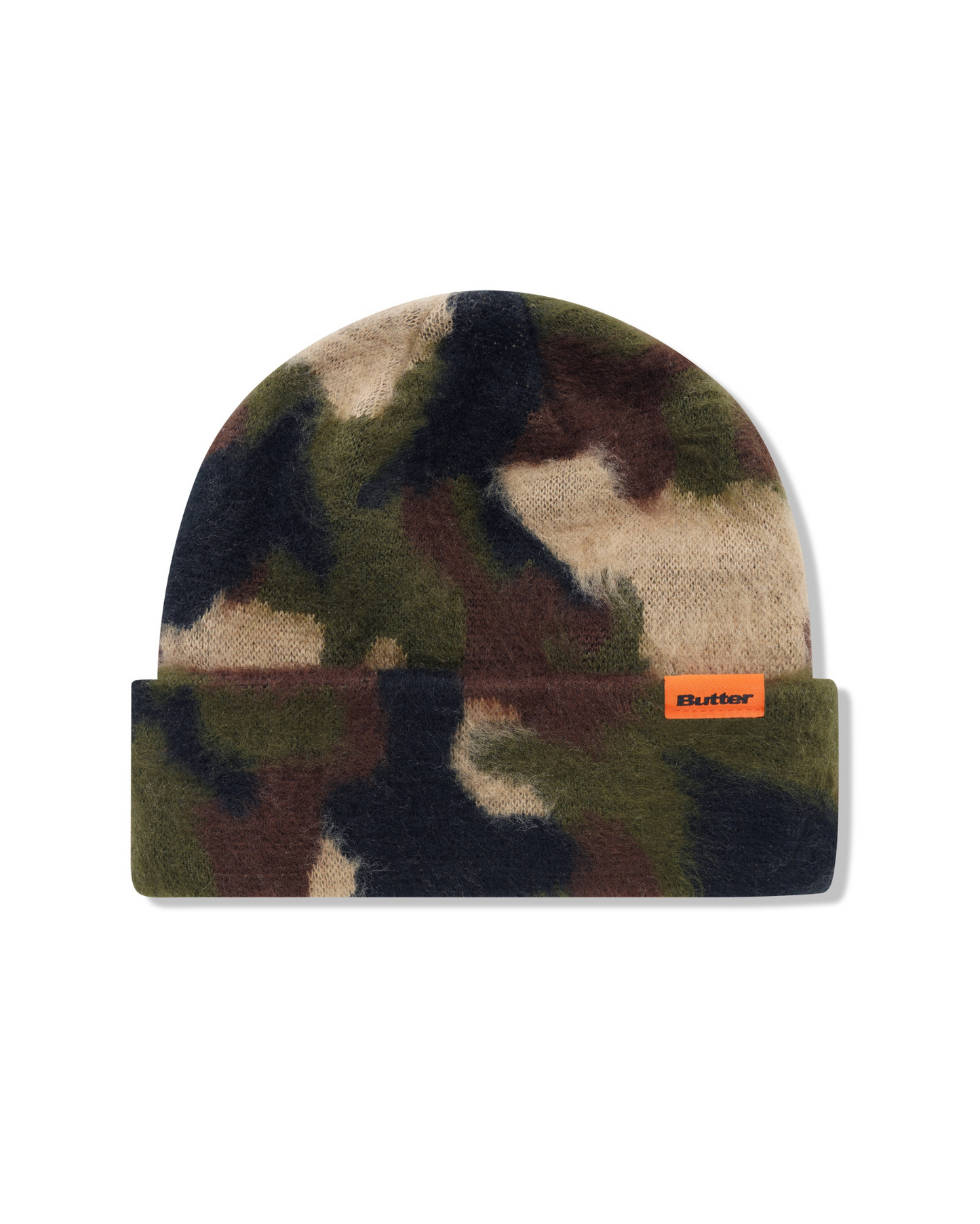 BUTTER GOODS Mohair Camo Cuff Beanie - Fatigue