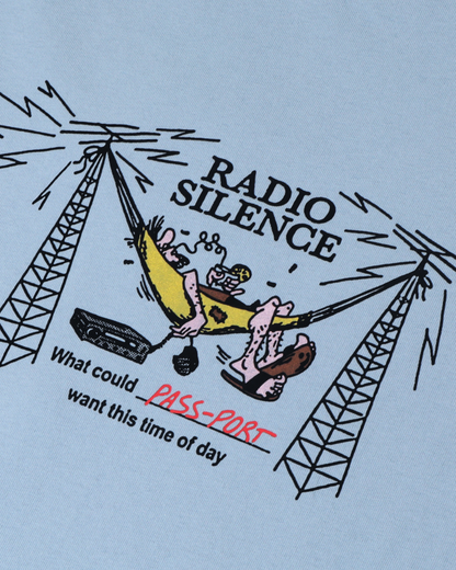 Passport Radio Silence Tee - Stonewash Blue