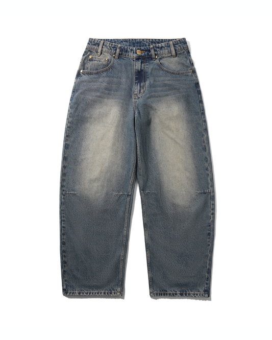 BUTTER GOODS Wide Cut Denim Jeans - Dirty Wash Indigo