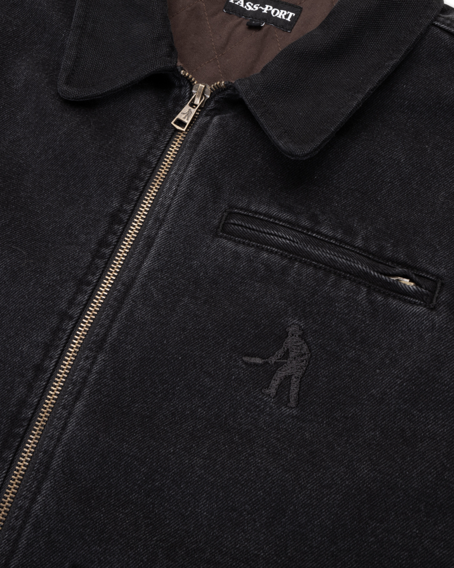 PASSPORT Recycled Denim Packers Jacket - Washed Black