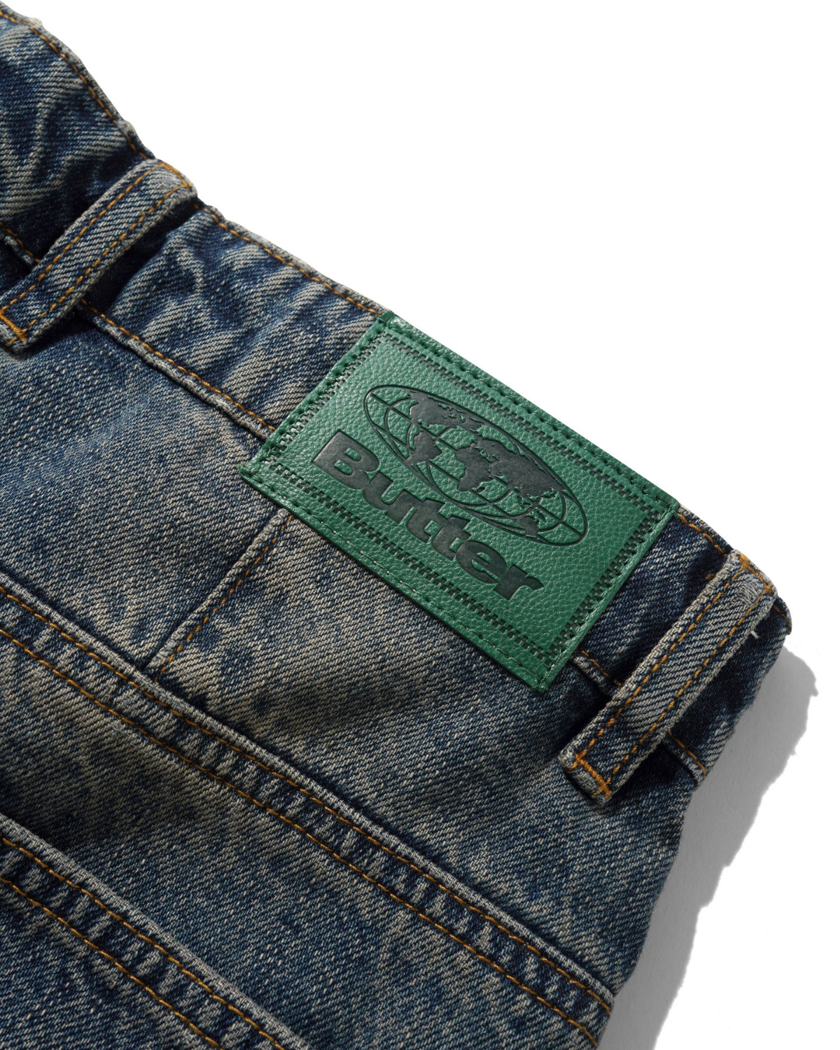 BUTTER GOODS Wide Cut Denim Jeans - Dirty Wash Indigo