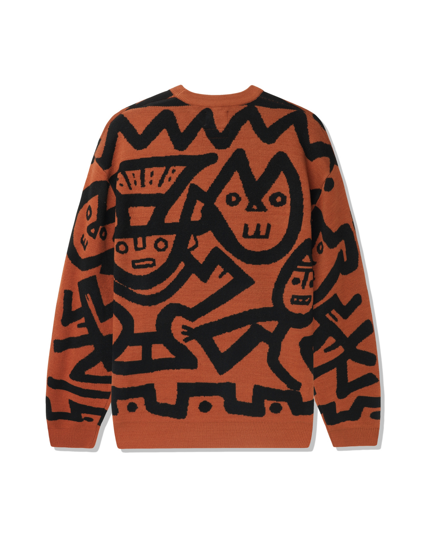 BUTTER GOODS | Blue Note Afro Cuban Knitted Sweater - Rust